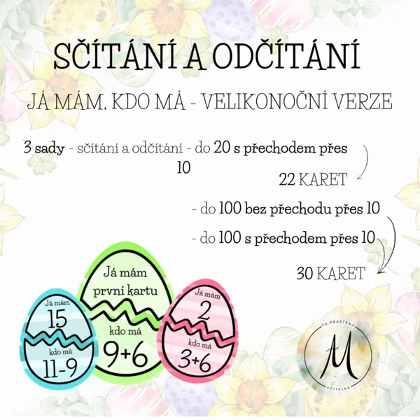 Já mám, kdo má - Velikonoční sčítání a odčítání 1