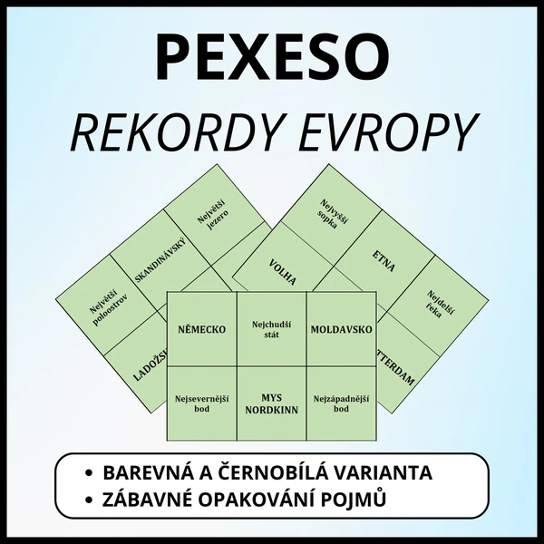 Rekordy Evropy - Pexeso 1