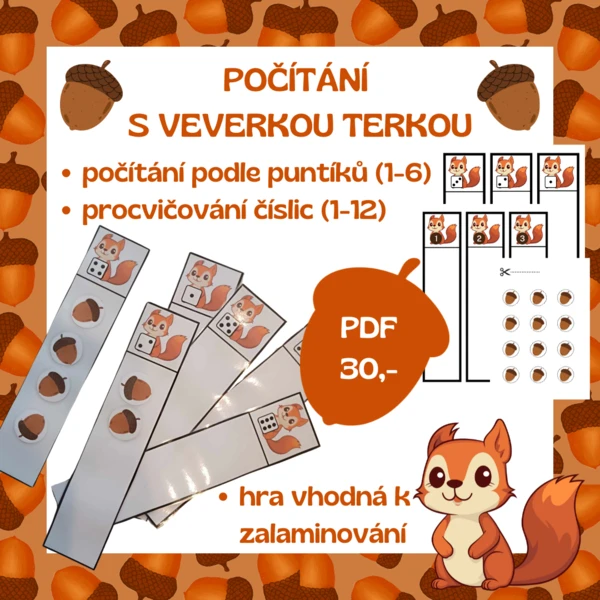 Počítání s veverkou Terkou 1