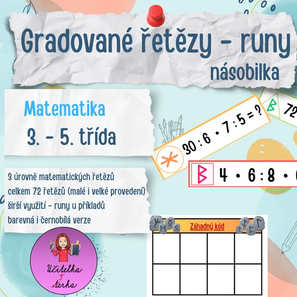 Gradované řetězy násobilka - runy 1