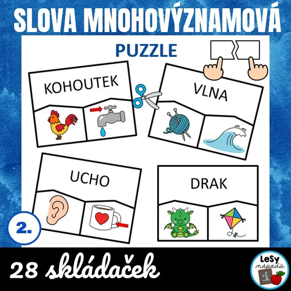 Slova mnohovýznamová - puzzle 1
