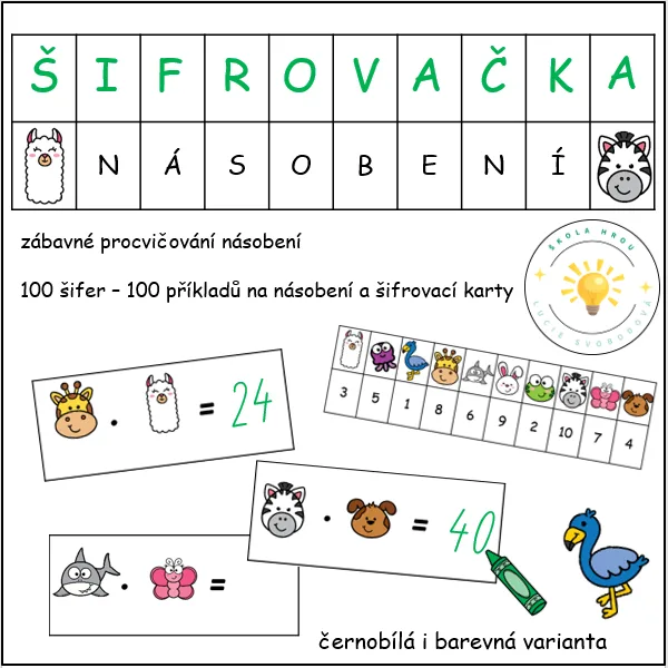 ŠIFROVAČKA - násobení 1
