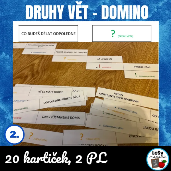 Druhy vět - domino 1
