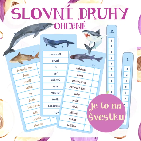 Rychlovky - slovní druhy - ohebné 1
