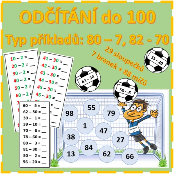 ODČÍTÁNÍ DO 100 1