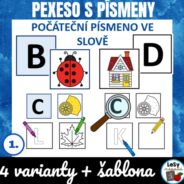 Pexeso s písmeny 1