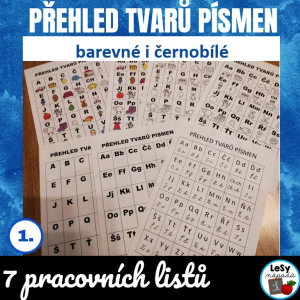 Přehled tvarů písmen 1