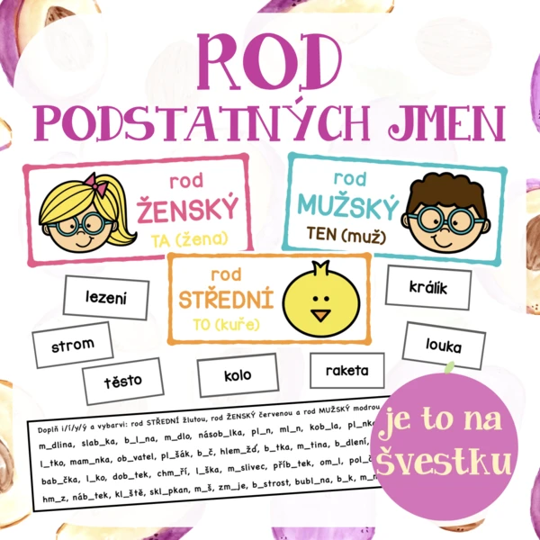 Rod podstatných jmen 1