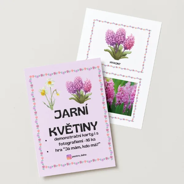 Jarní květiny - obrázky, hra "Já mám, kdo má...?" 1