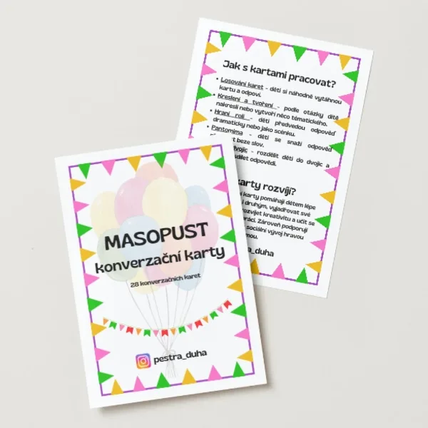 Masopust - konverzační karty 1