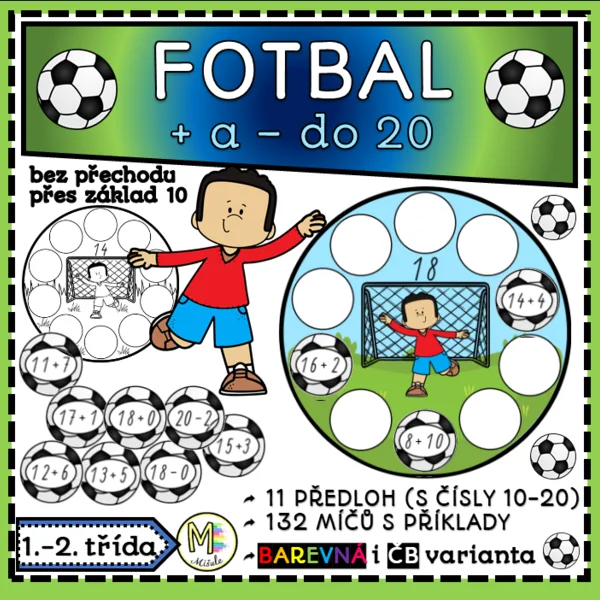 FOTBAL (+ A - DO 20 BEZ PŘECHODU PŘES 10) 1