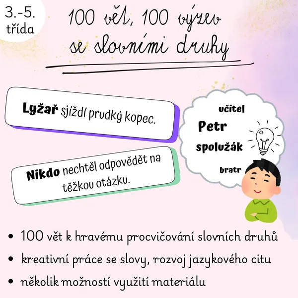 100 vět, 100 výzev se slovními druhy 1