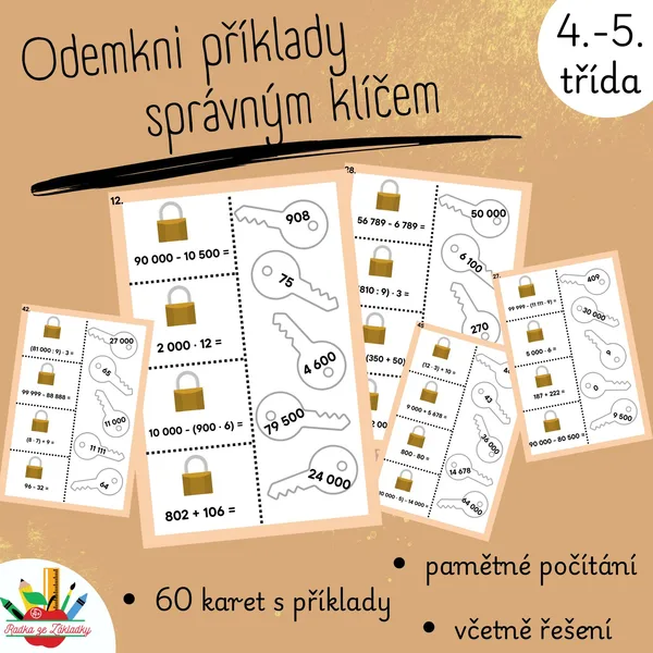 Odemkni příklady správným klíčem 1