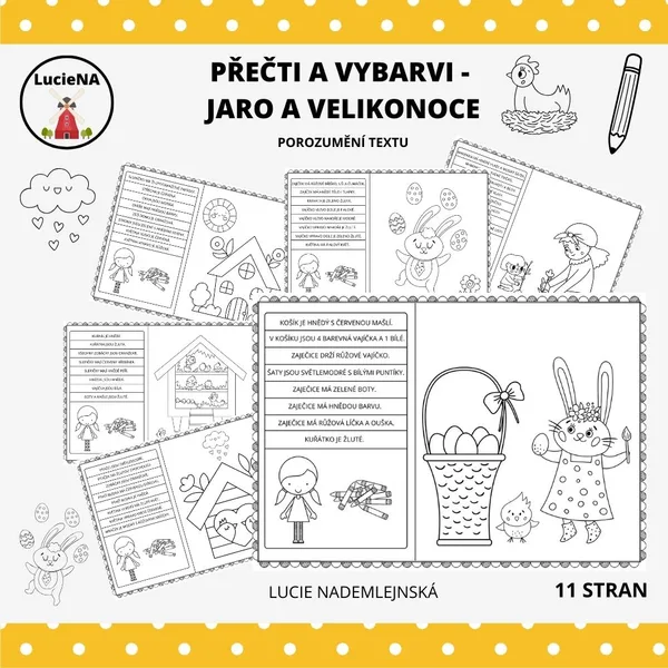 PŘEČTI A VYBARVI - JARO A VELIKONOCE 1