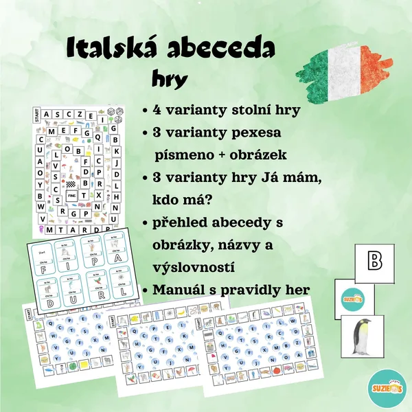 Italská abeceda - hry 1