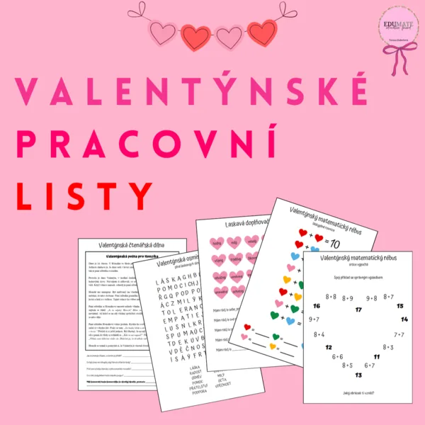 Valentýnské pracovní listy 1