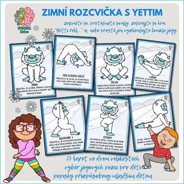 Zimní rozcvička s Yettim - dětská jóga 1