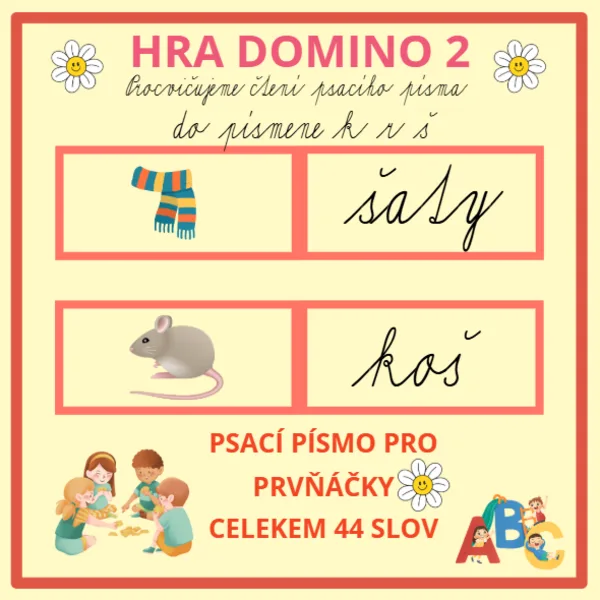 Hra Domino 2 (Učíme se číst s písmeny Š,K,R) 1