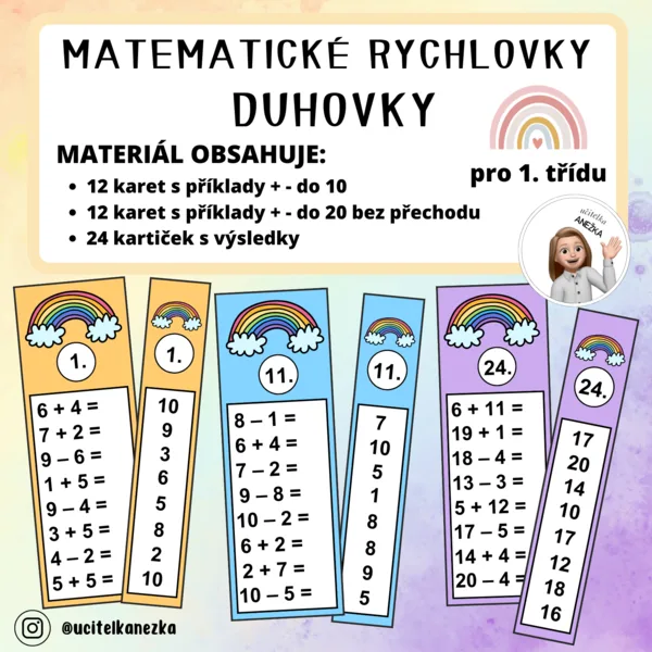 MATEMATICKÉ RYCHLOVKY DUHOVKY pro 1. třídu 1