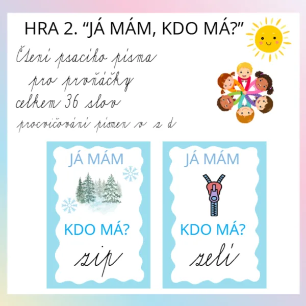 Já mám, kdo má 2, čteme vázané písmo 1