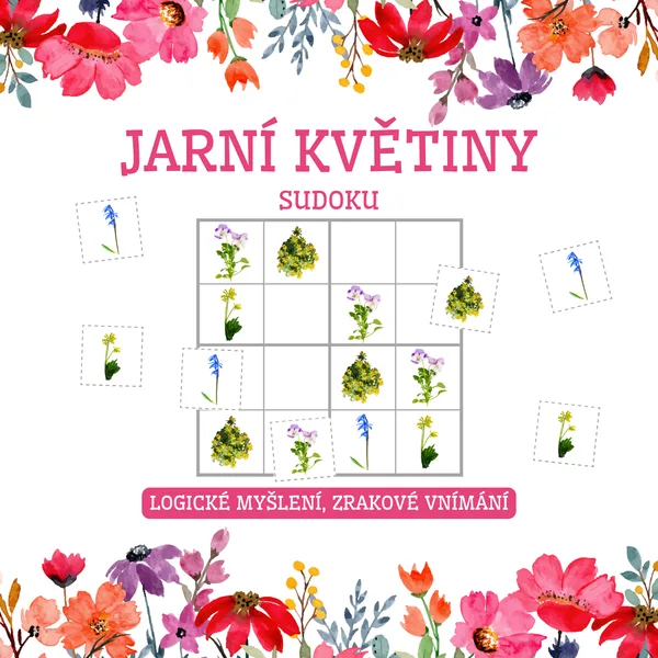 JARNÍ KVĚTINY - sudoku 1