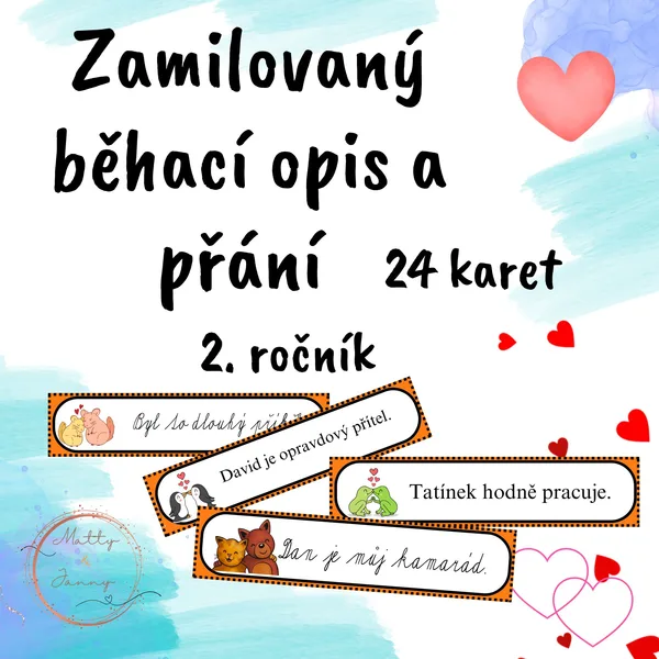 Zamilovaný běhací opis slov a přání - 2. třída 1