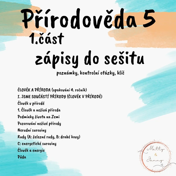 Přírodověda 5 - - 1. část - člověk a příroda 1