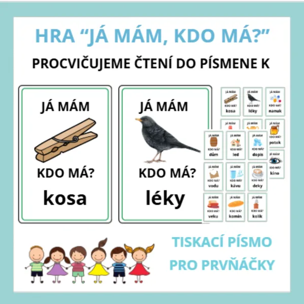 Procvičujeme čtení s písmenem K 1