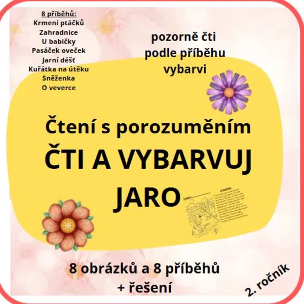 Čti a vybarvuj - JARO  1