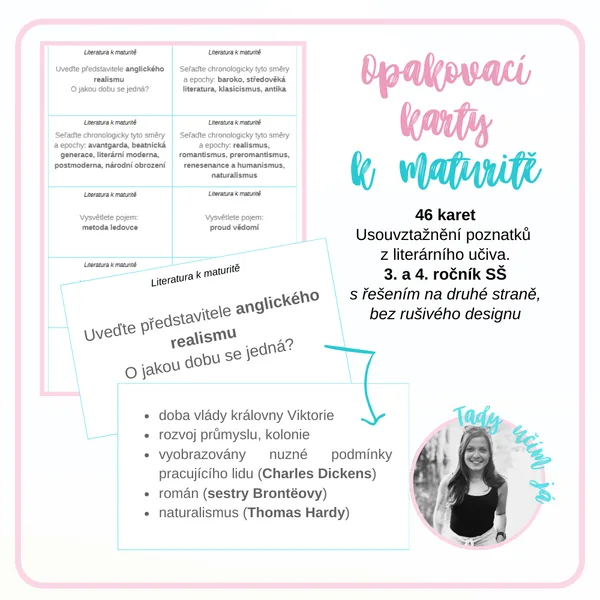 Opakovací karty: Literatura k maturitě (SŠ - ústní zkouška, didaktický test) 1