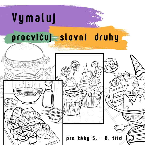 Vymaluj - procvičuj slovní druhy 1