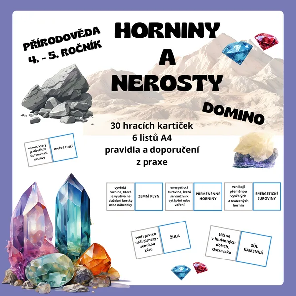 DOMINO - Horniny a nerosty 1