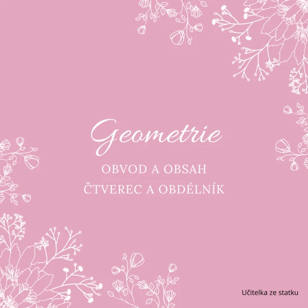 Geometrie - obvod a obsah- čtverec a obdélník 1