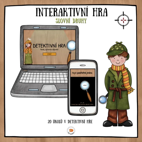 Interaktivní hra - slovní druhy 1