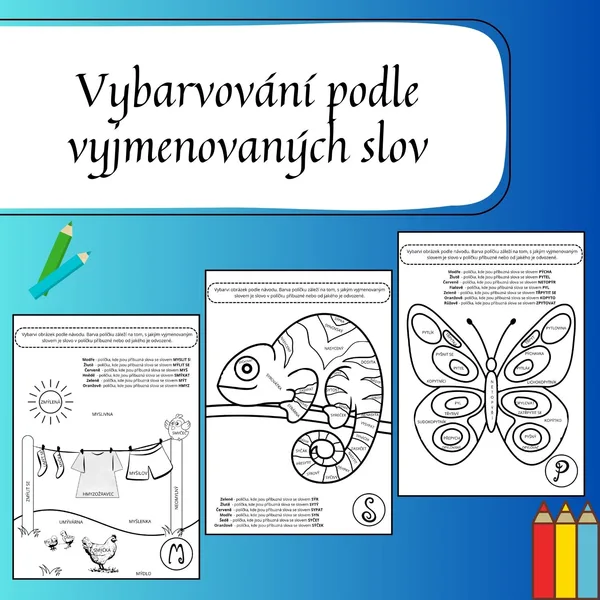 Vybarvování podle vyjmenovaných slov 1