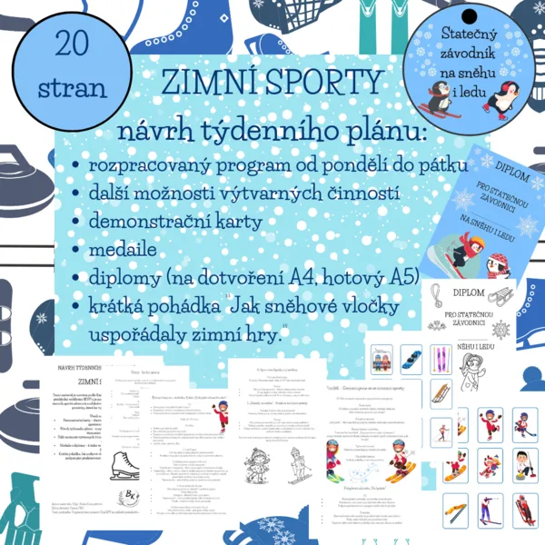 ZIMNÍ SPORTY - návrh týdenního plánu 1