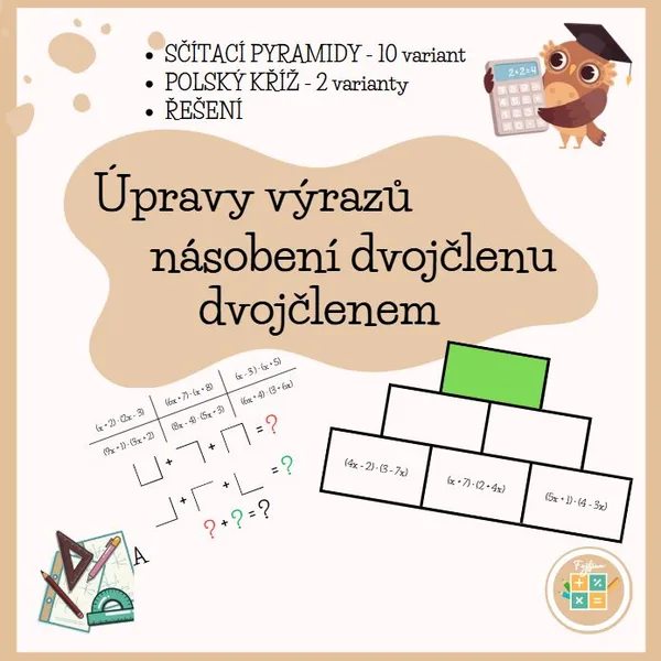 ÚPRAVY VÝRAZŮ - násobení dvojčlenů 1