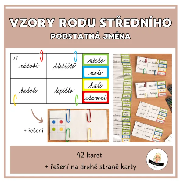 Vzory rodu středního - podstatná jména 1