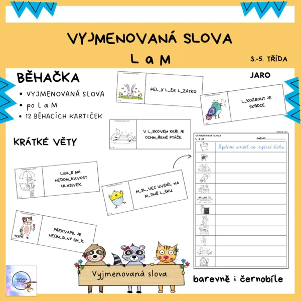 Vyjmenovaná slova po L a M - běhačka JARO 1