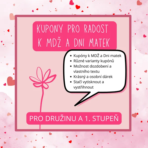 Kupóny pro radost k MDŽ a Dni matek 1