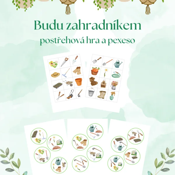 Budu zahradníkem - postřehovka + pexeso 1