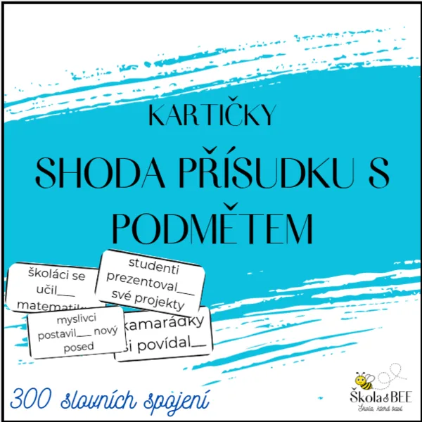 Shoda přísudku s podmětem - kartičky 1