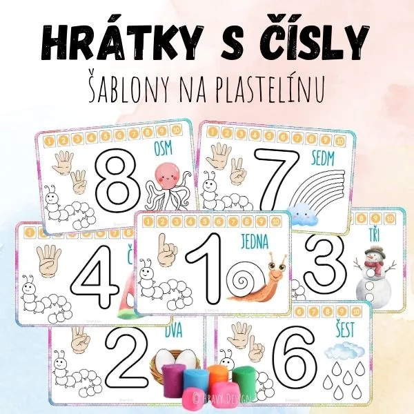 Čísla - hrátky s plastelínou  1