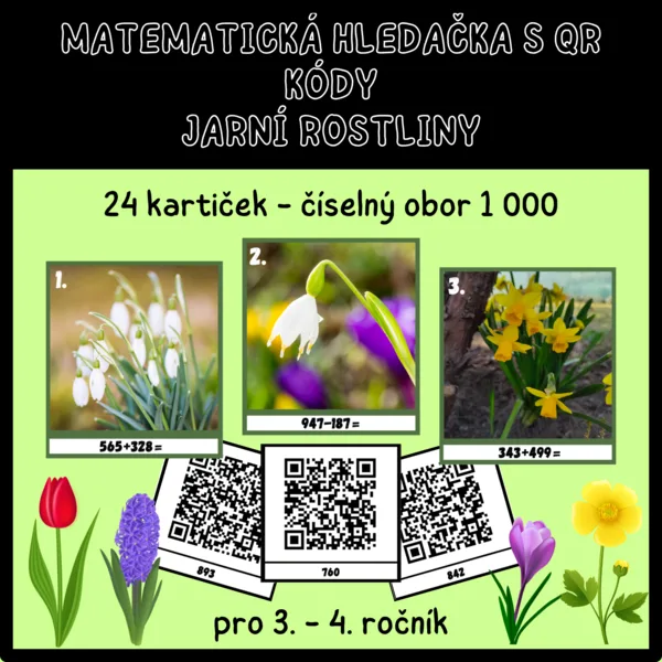 Matematická hledačka s QR kódy - jarní rostliny 1