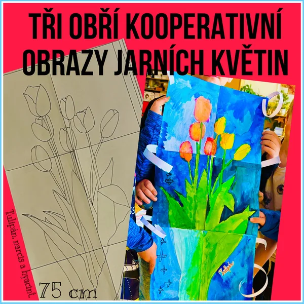 Jarní květiny - 3 kooperativní obrazy za cenu 1🌸  1