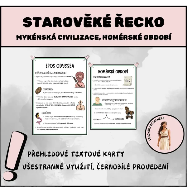 STAROVĚKÉ ŘECKO: MYKÉNSKÁ CIVILIZACE, HOMÉRSKÉ OBDOBÍ 1