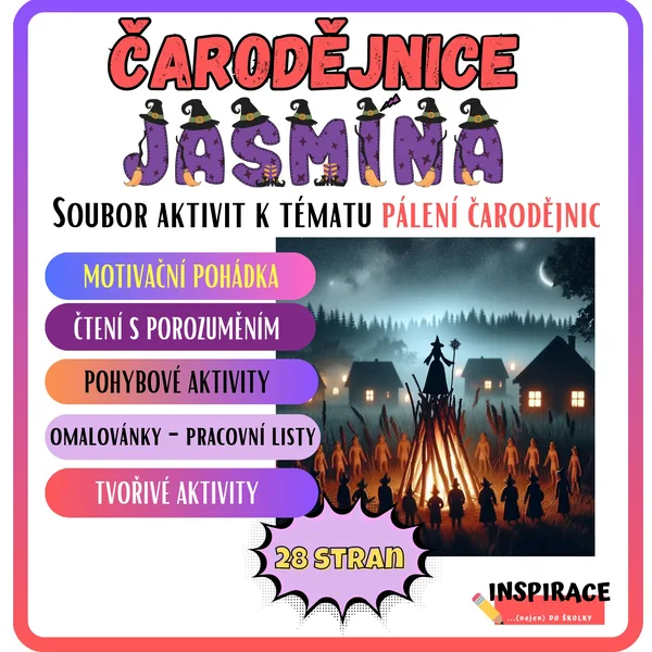 Čarodějnice JASMÍNA🧙‍♀️(soubor aktivit k tématu) 1