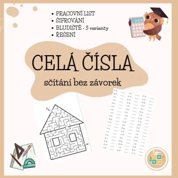 CELÁ ČÍSLA - sčítání bez závorek 1