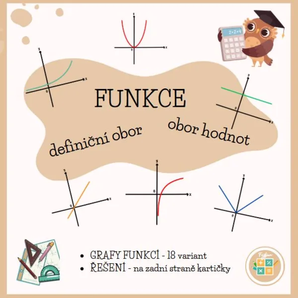 FUNKCE - definiční obor a obor hodnot 1