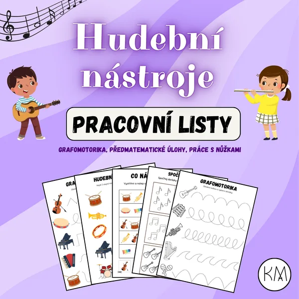 HUDEBNÍ NÁSTROJE - PRACOVNÍ LISTY 1